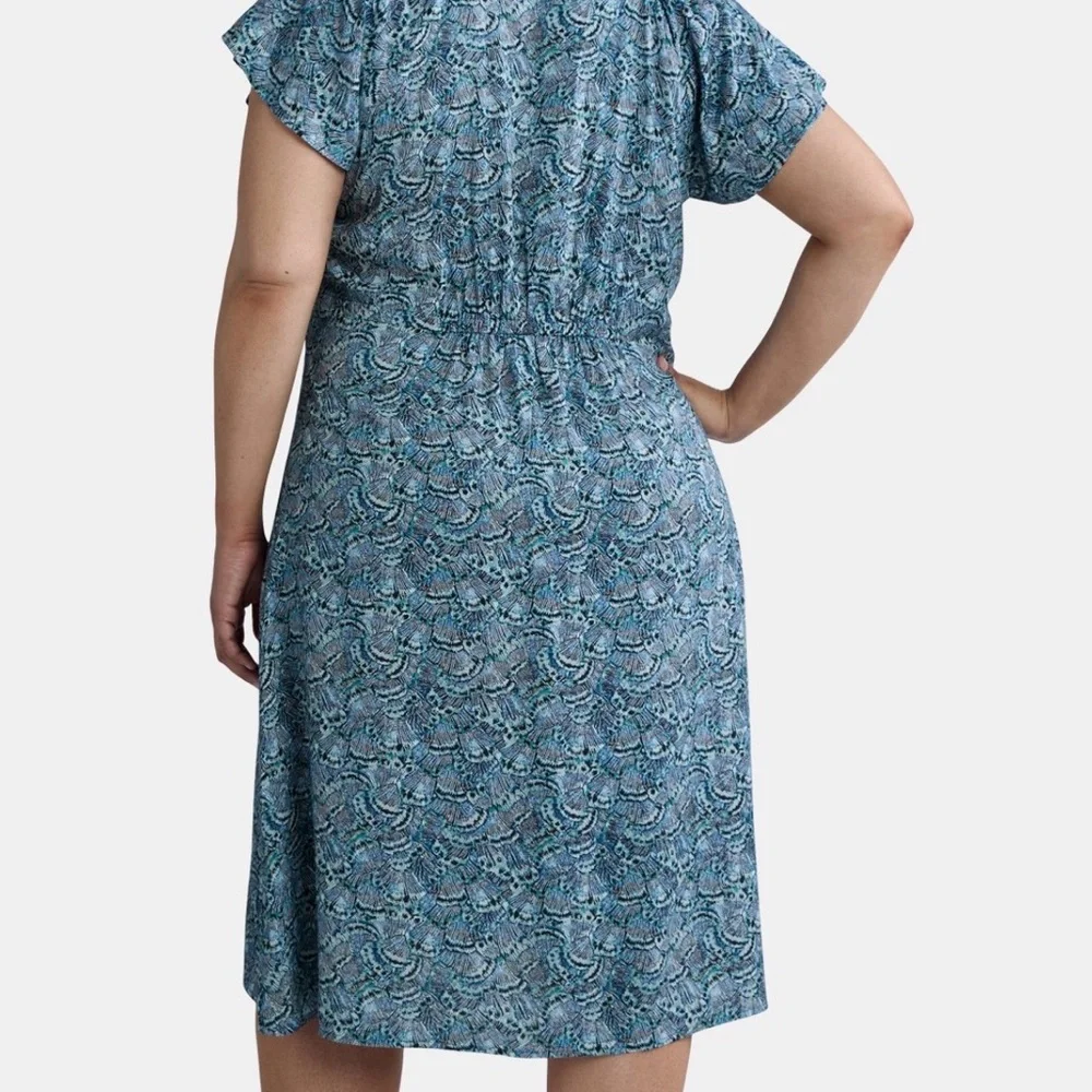 Women’s 2x midi dress flutter short sleeve 20-22 summer terra & sky 2xl 20w - Picture 2 of 10
